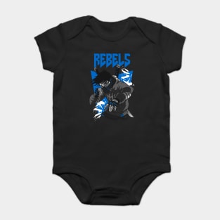 Anime Style Ninja Rebels, For Truly Anime Lovers! Anime Samurai, Manga Samurai, Katana Baby Bodysuit